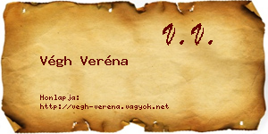 Végh Veréna névjegykártya