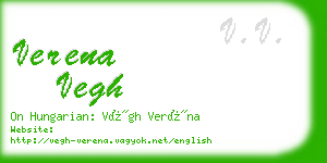 verena vegh business card